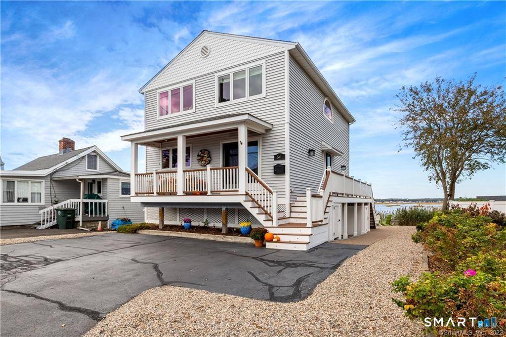 Experience panoramic water views from every room in this fully furnished coastal retreat, ideally positioned between the Housatonic River and Long Island Sound.