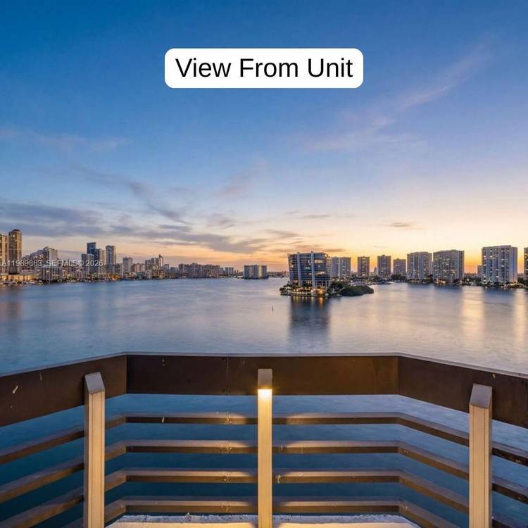 Bright corner sky residence featuring a spacious wrap around balcony with unobstructed, panoramic direct views of Biscayne Bay, Downtown Miami skyline, Sunny Isles and the Atlantic Ocean.