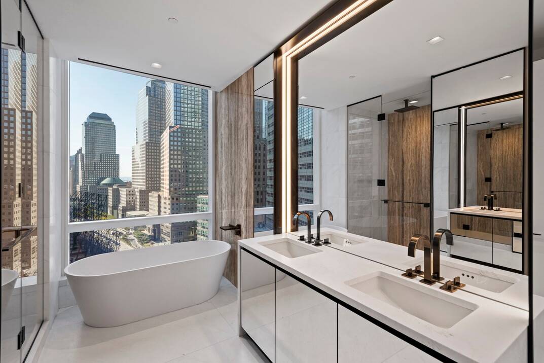 This modern urban enclave offers 1, 573 square feet of sophisticated living with a split two bedroom layout designed for maximum privacy and tranquility.