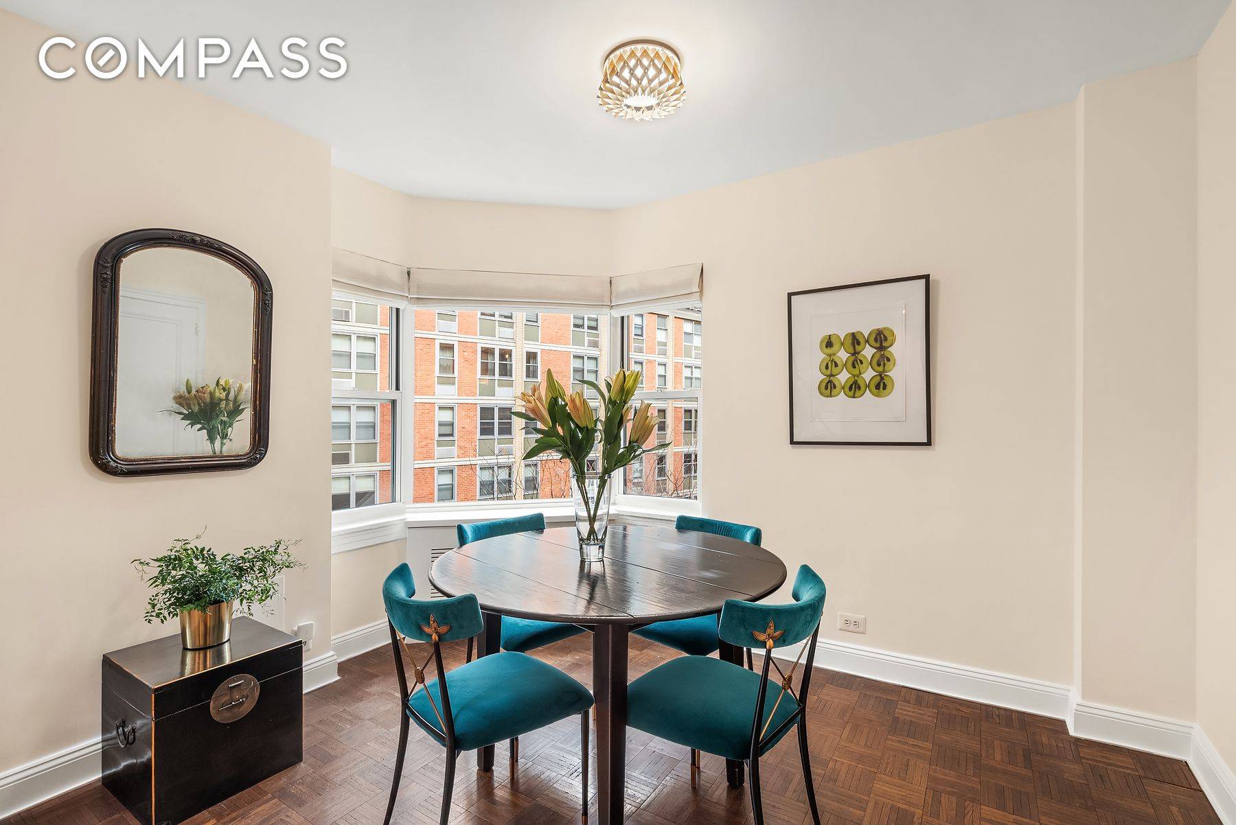 Expansive and bright one bedroom home with dining alcove in a full service coop.