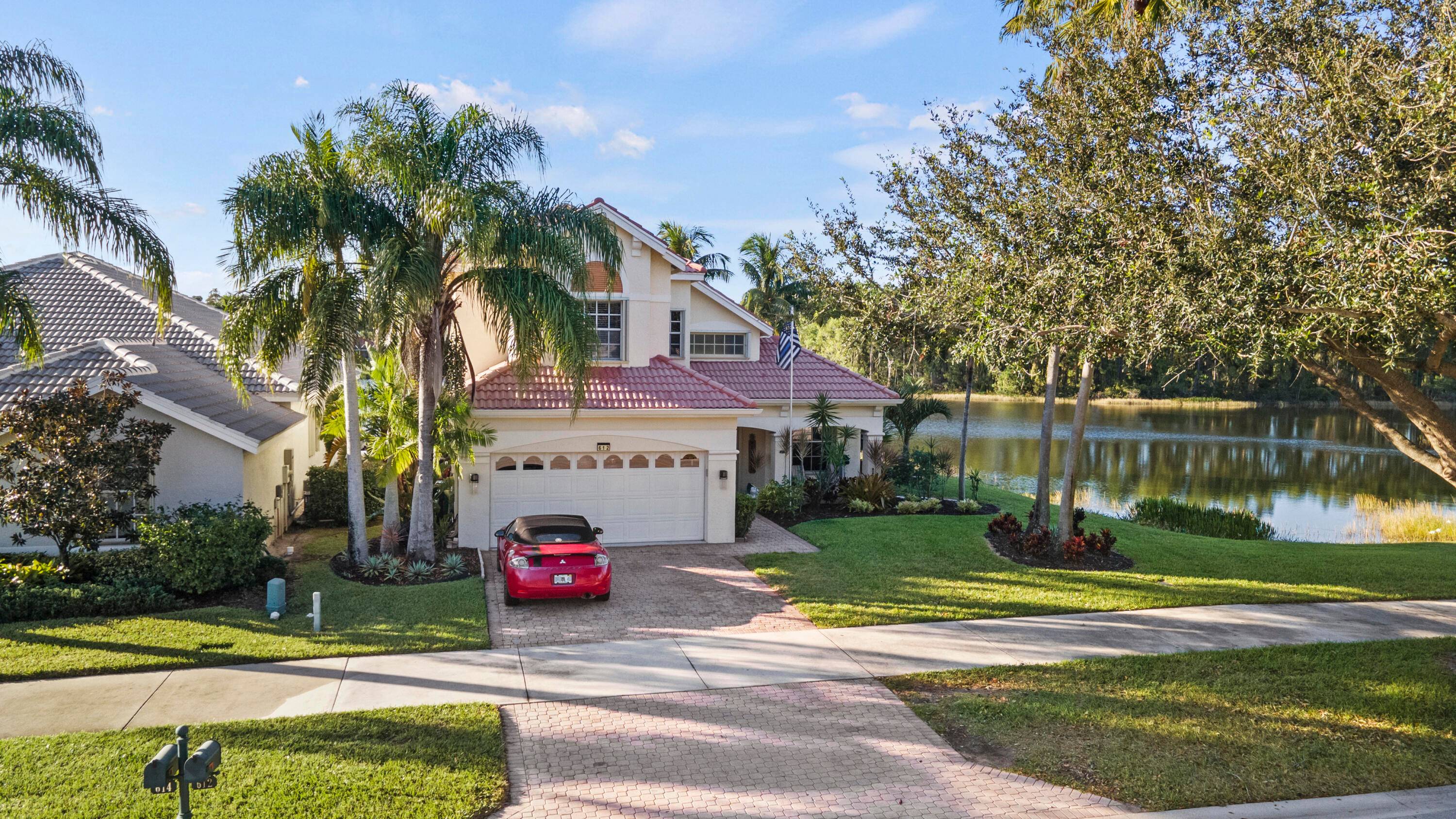 This beautiful 3 2. 5 2 home in the highly desirable Lake Charles community features gorgeous lake views and a small private dock for fishing or relaxing.