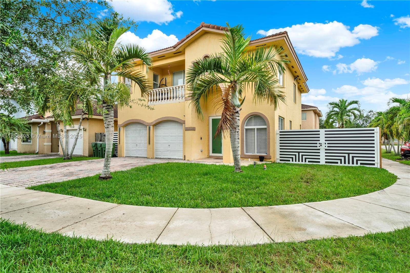 Beautiful 4 bedroom, 3. 5 bathroom single family home, built in 2008, located on a large corner lot with an additional side yard.