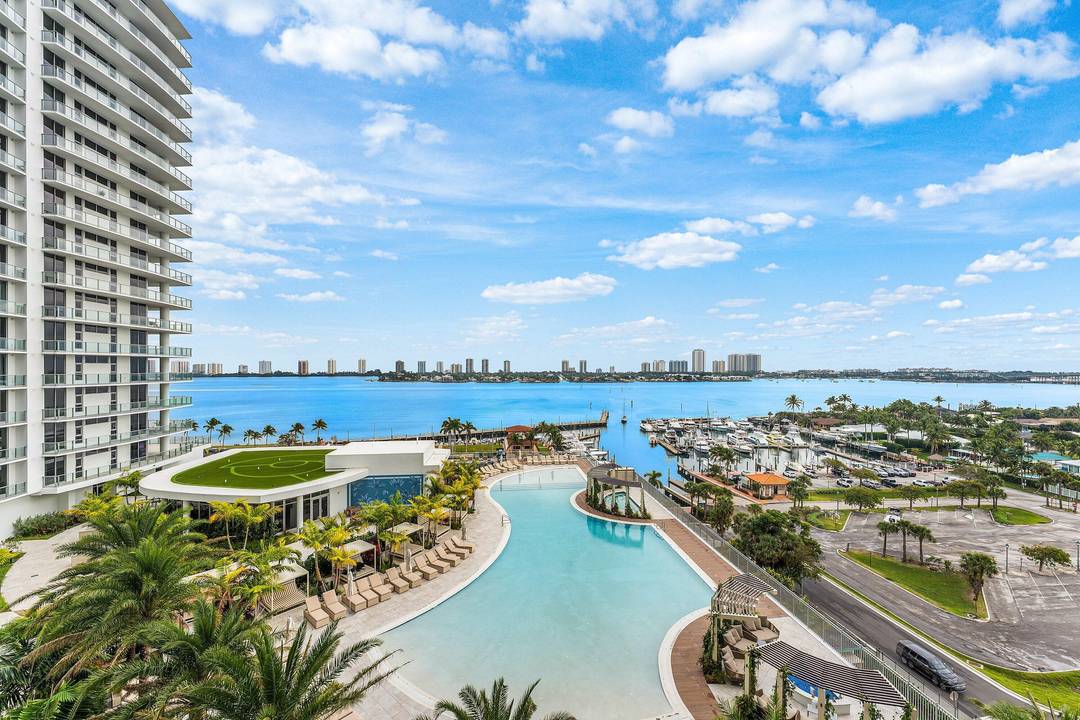 New construction 10th floor luxury condo w direct Intracoastal, Singer Island, amp ; ocean view, 2 parking spots, 1 is EV !