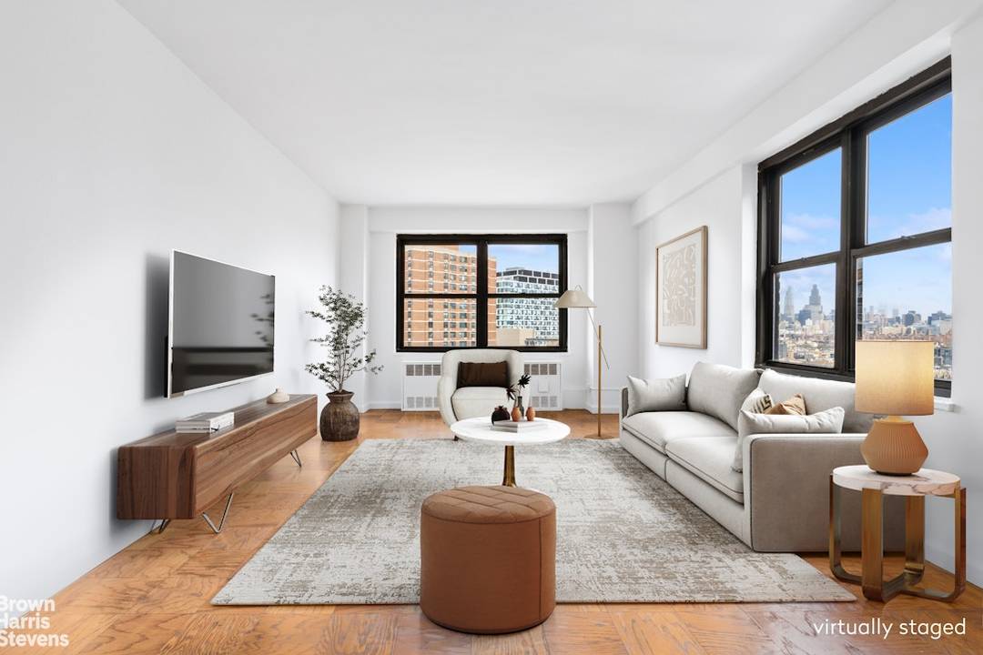 High floor one bedroom in Seward Park with double exposures for excellent light and air !