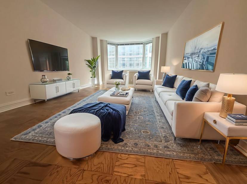 Sunny and spacious one bedroom apartment in a full service doorman elevator building.
