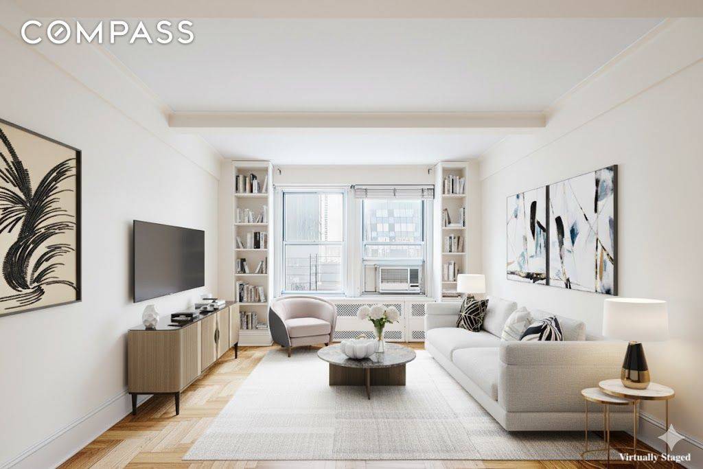 Experience the ultimate blend of historic charm and modern scale in one of the largest one bedroom layouts at 433 West 34th Street.