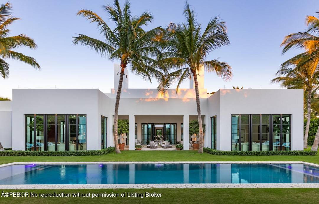 Striking and refined Classical Modern one story estate built in 2016.