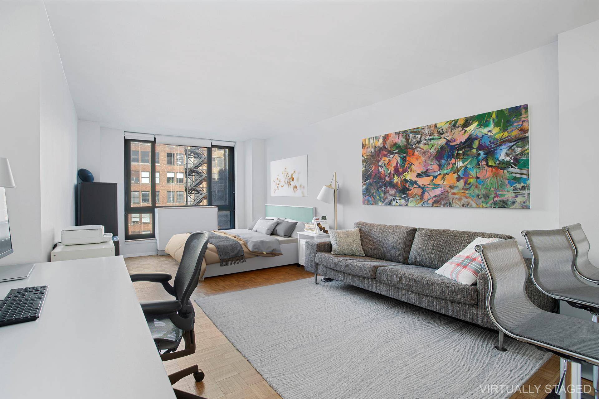 One of the largest studio homes, having city views facing north, you will be able to create a sleeping and living area without feeling crowded.