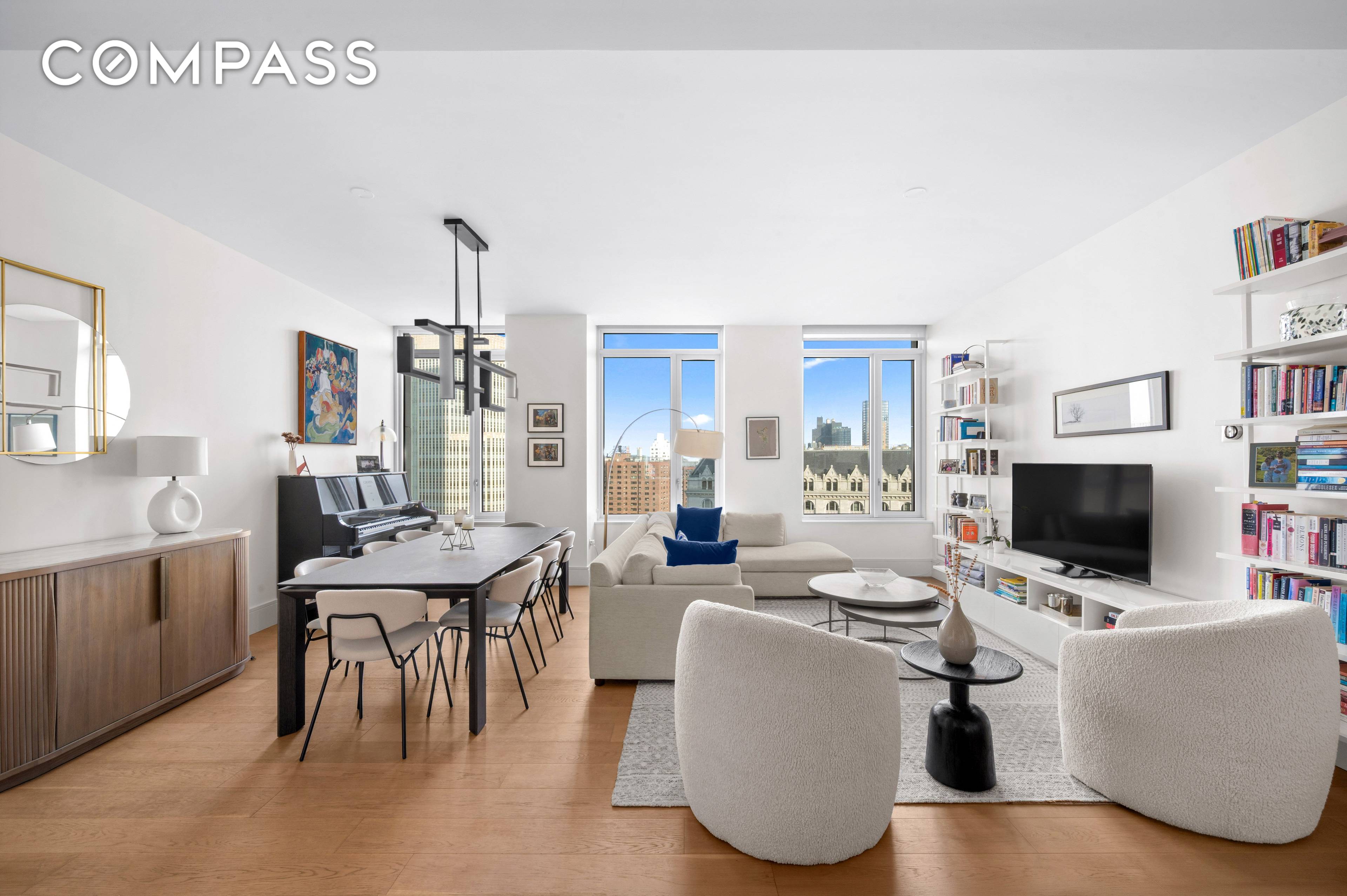 Welcome to Residence 11C at 1 Clinton Street a thoughtfully designed two bedroom, two bath home in one of Brooklyn Heights premier full service buildings.