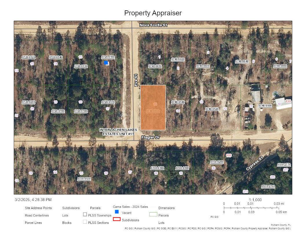 Nice corner lot in Interlachen, Putnam County Florida available for your new Florida home.