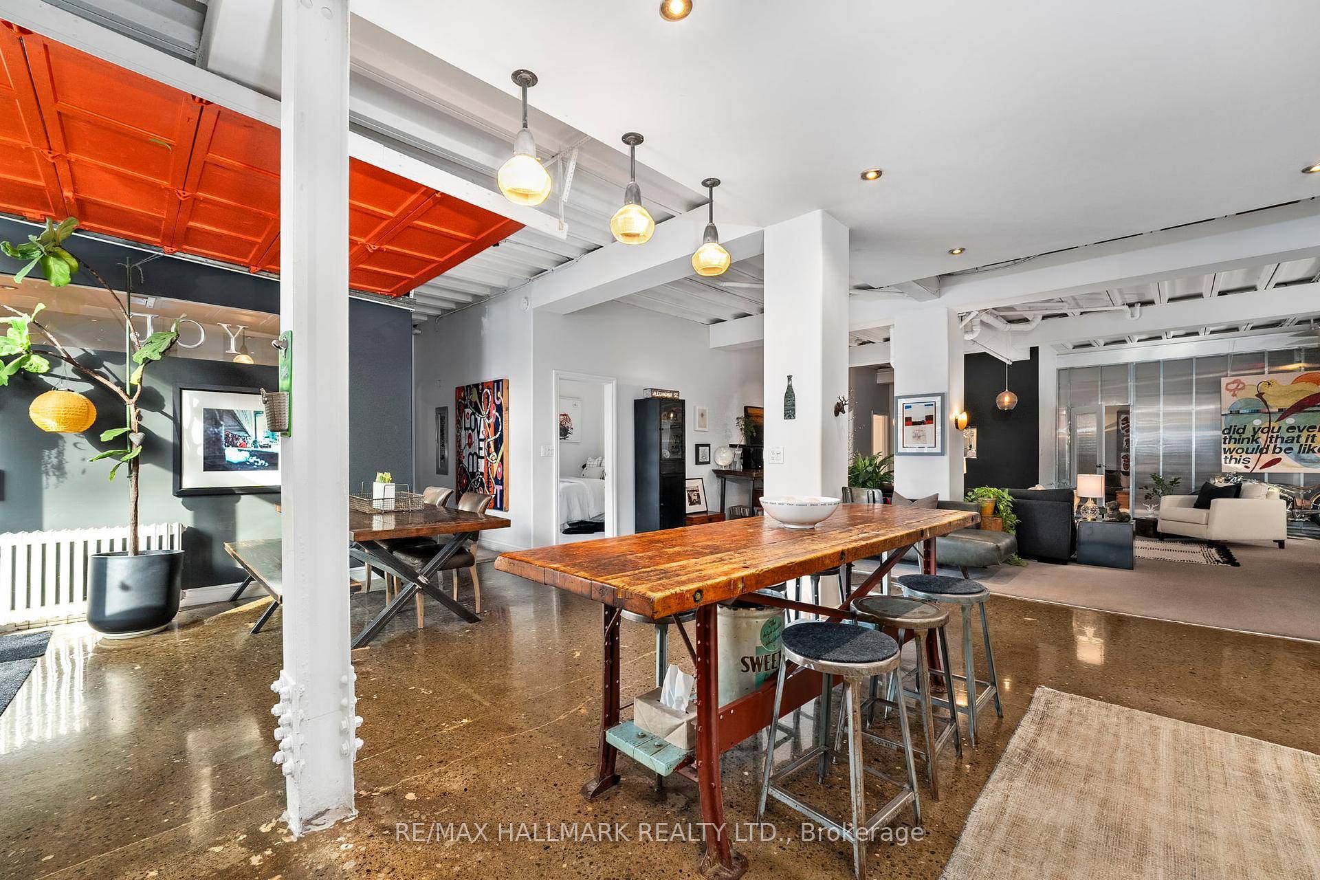 One of Leslieville's largest and most distinctive 4 bedroom, 2 private office loft in the coveted Bakery Lofts of Leslieville.