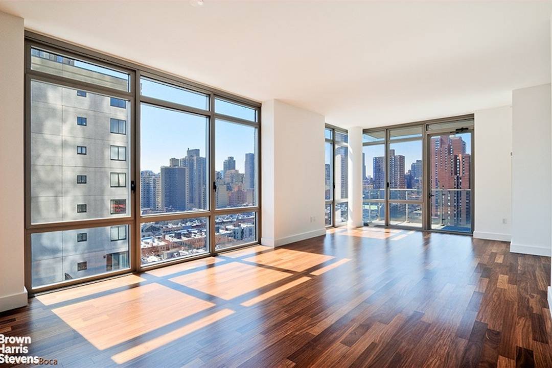 Apartment 19D is a stunning 2 bedroom, 2 1 2 bathroom residence with picturesque city views and a large balcony.