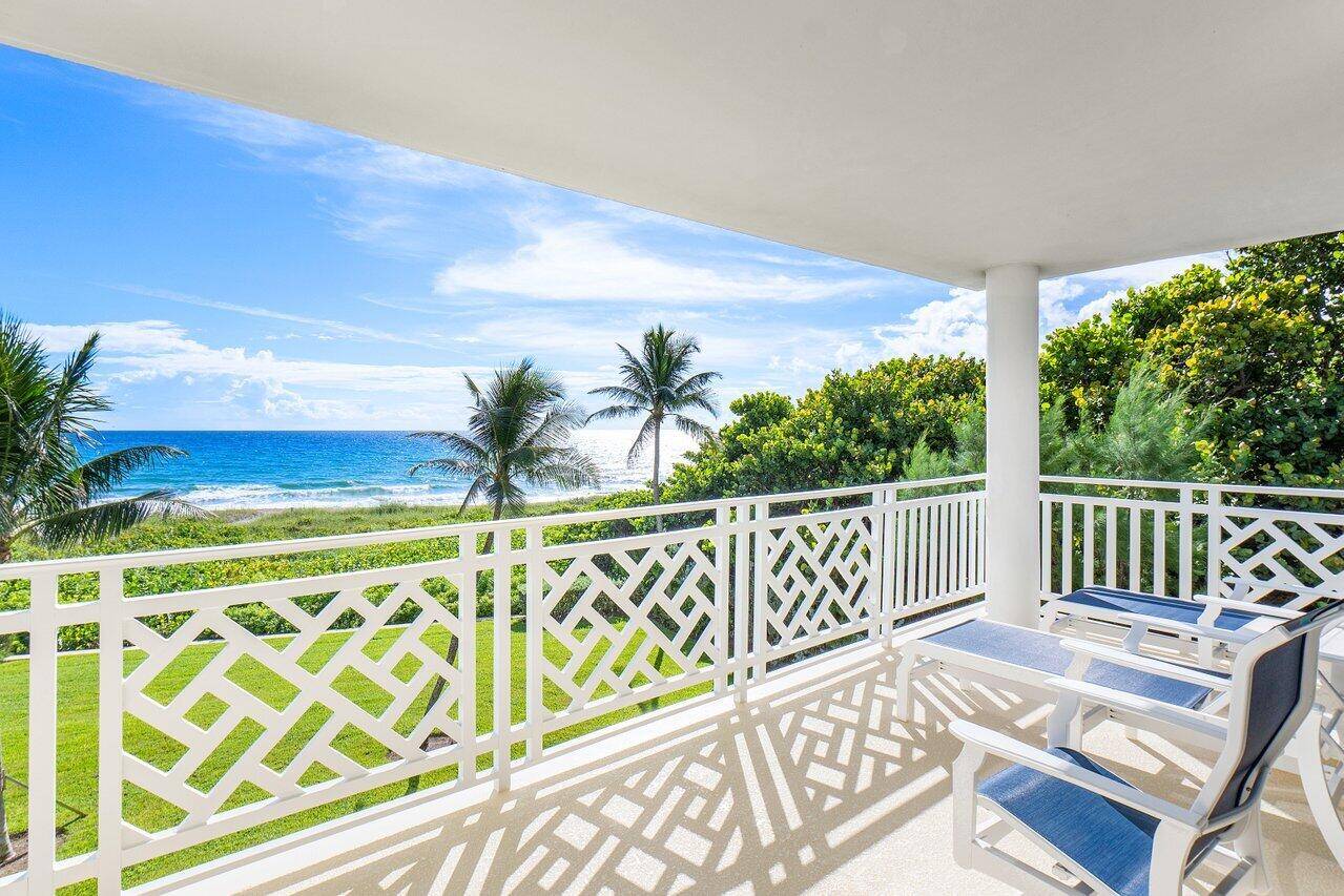 Discover unparalleled ocean views from this exceptional corner two bedroom condo at the Banyan House in Delray Beach.