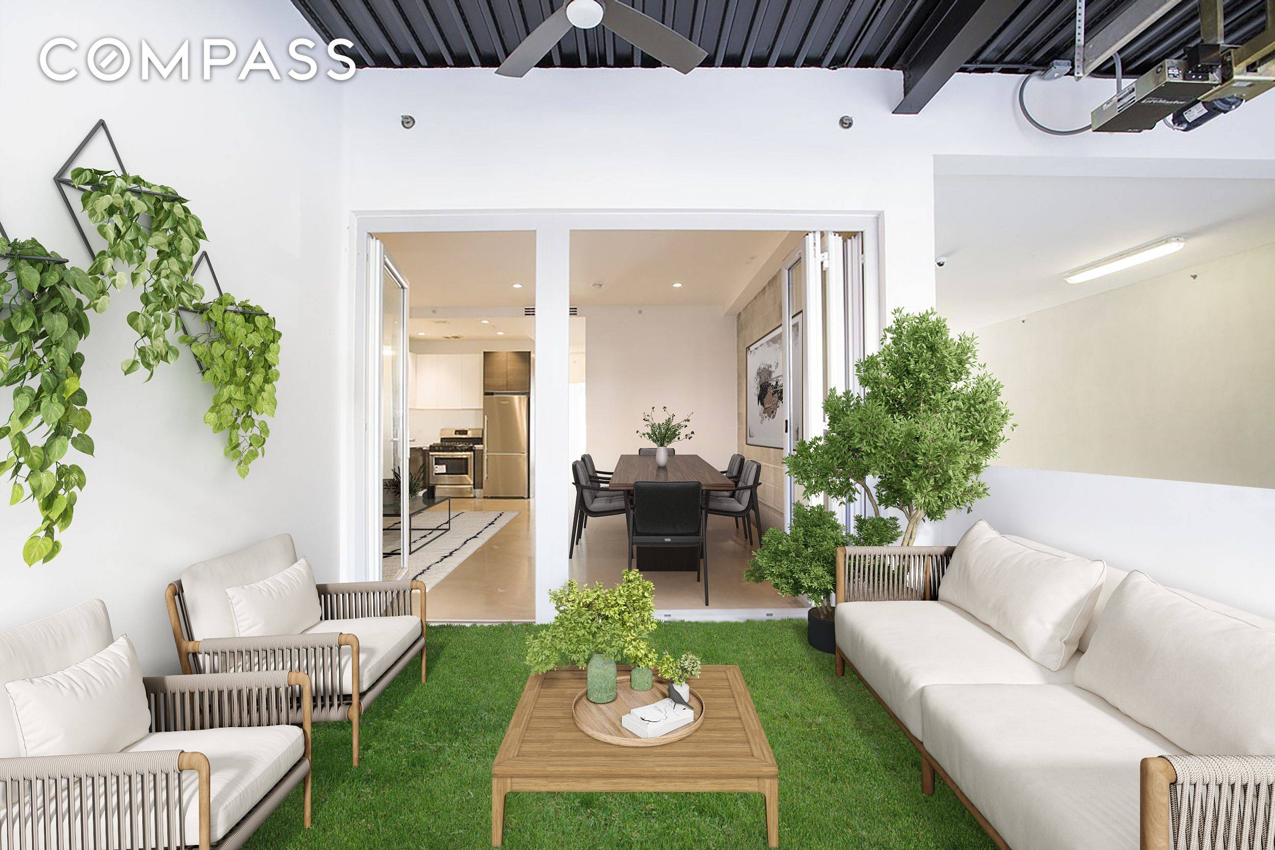 834 Sterling Place blends the best of NYC industrial chic interiors with California style terraced exteriors that show off Manhattan views.