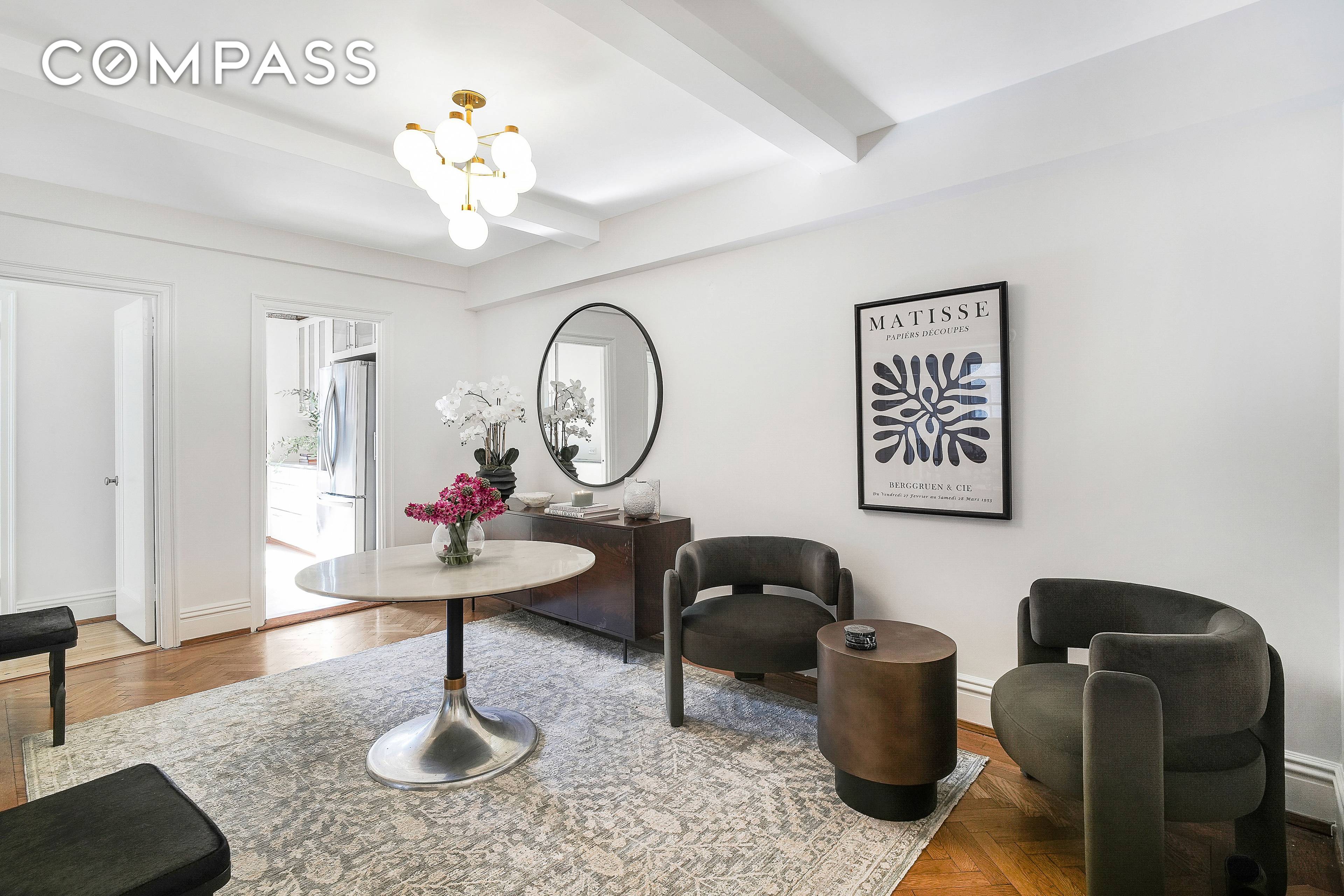 An exclusive, rarely available home in a building with longtime staff and owners who foster a truly special community.