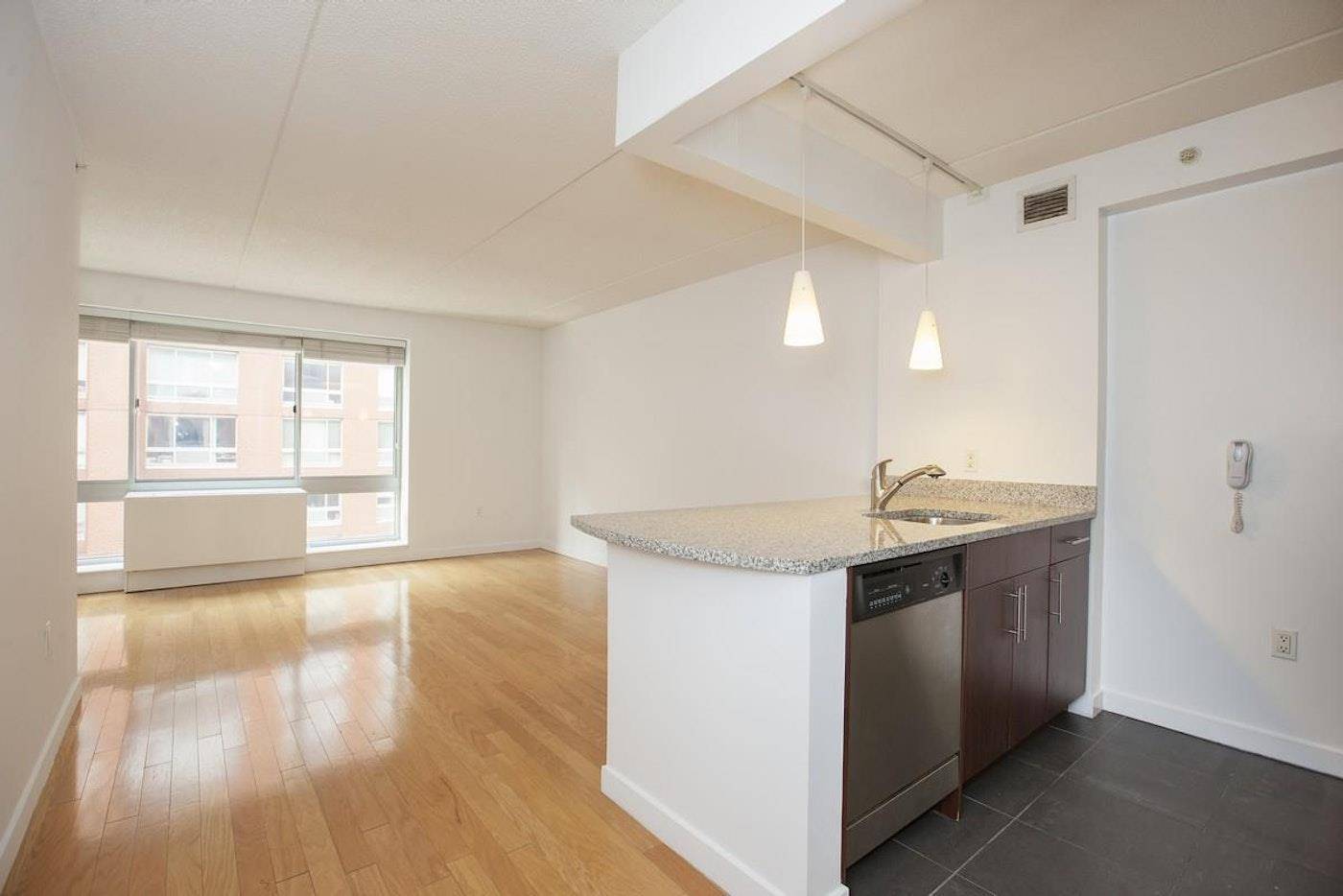 This is a south facing, sunny, and mint condition alcove studio on the eighth floor.