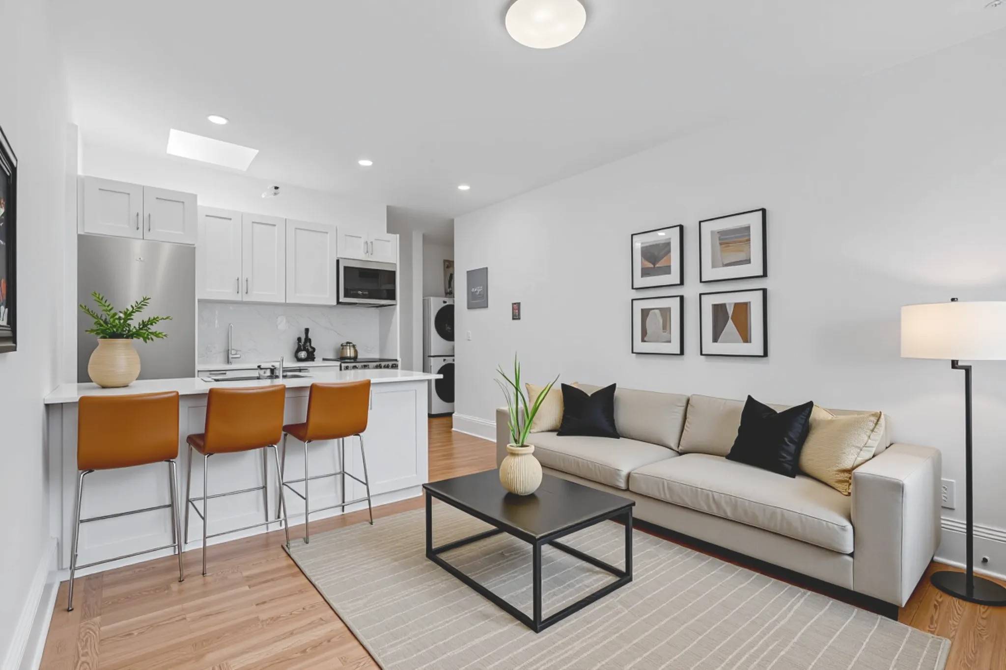 Perched on the fourth floor of a classic walk up townhouse, this spacious one bedroom apartment offers a rare combination of charm, light, and private outdoor space in the heart ...