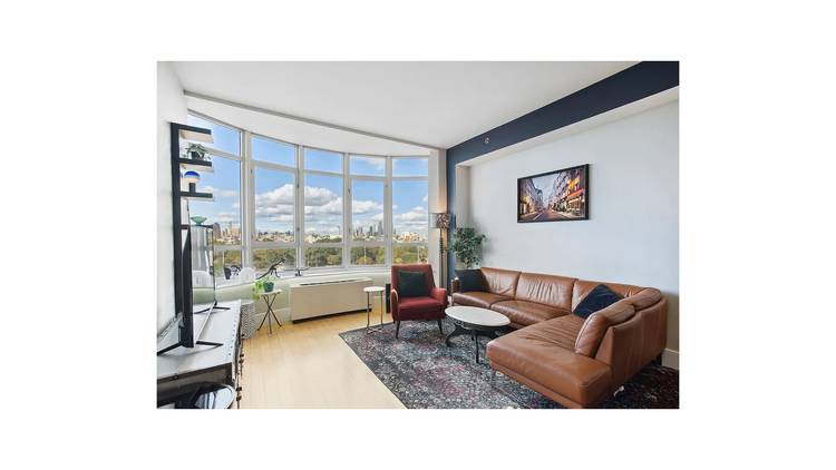 PARIKING IS INCLUDED ! This 9th floor three beds two baths apartment floats over McCarren Park and is bathed in sunlight with unobstructed and protected Manhattan Skyline views.