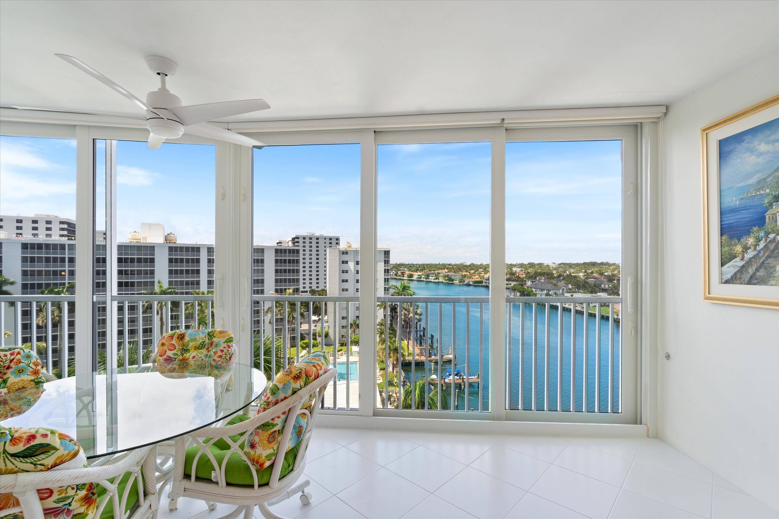 Amazing views from this 9th floor unit, 3 in from the intracoastal end !