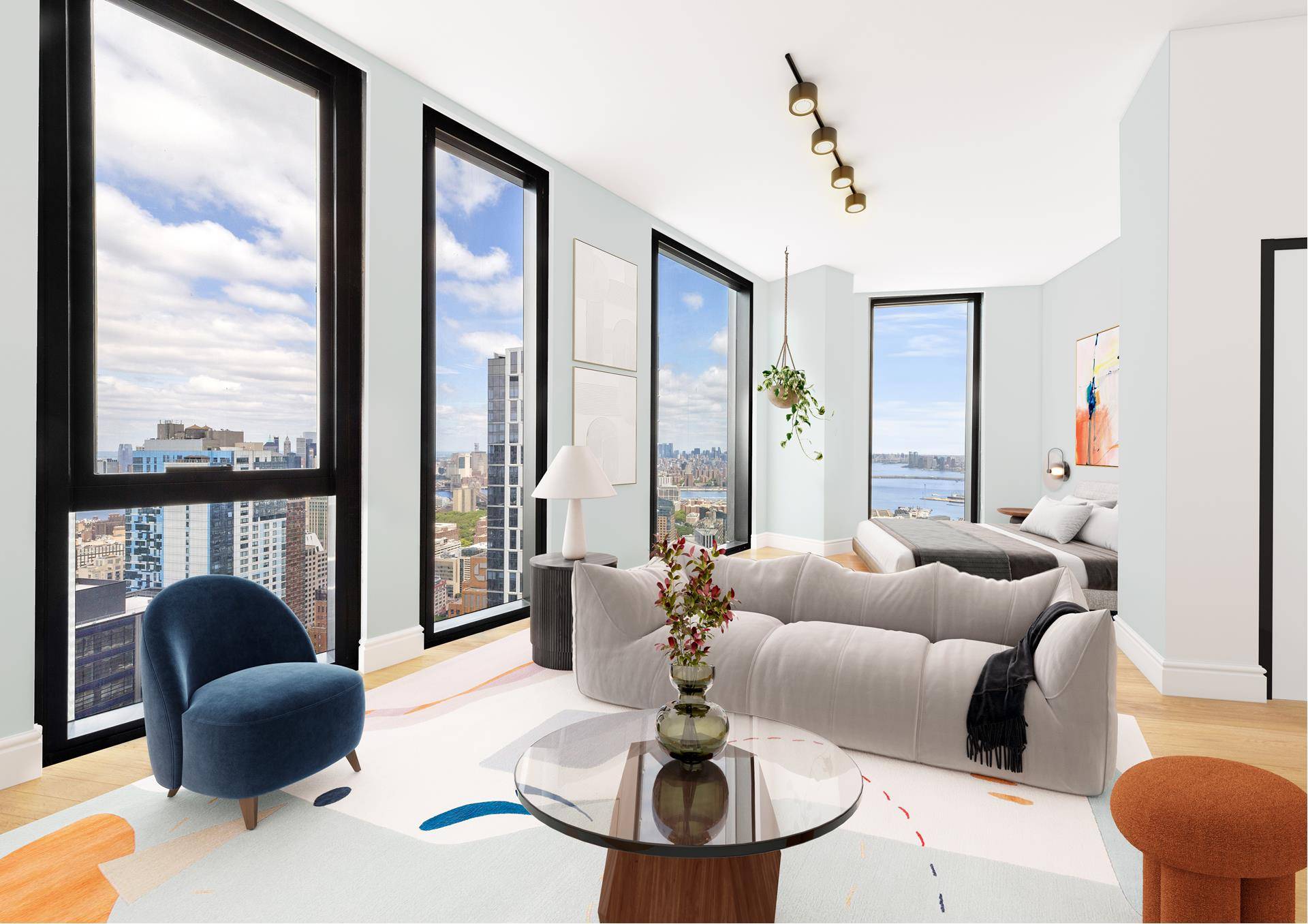 One of the highest studios in Brooklyn history at 581' in the sky, Residence 57B at 548 square feet is an elegant and spacious alcove studio featuring impressive north facing ...