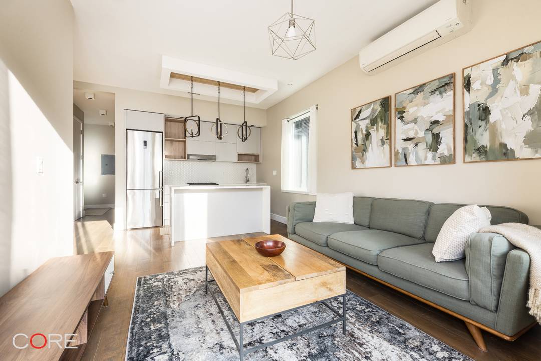 Residence 3C is a two bedroom, one and a half bath home with sunny southwest exposures and a private balcony, moments from Prospect Park, in a boutique full amenity condominium.