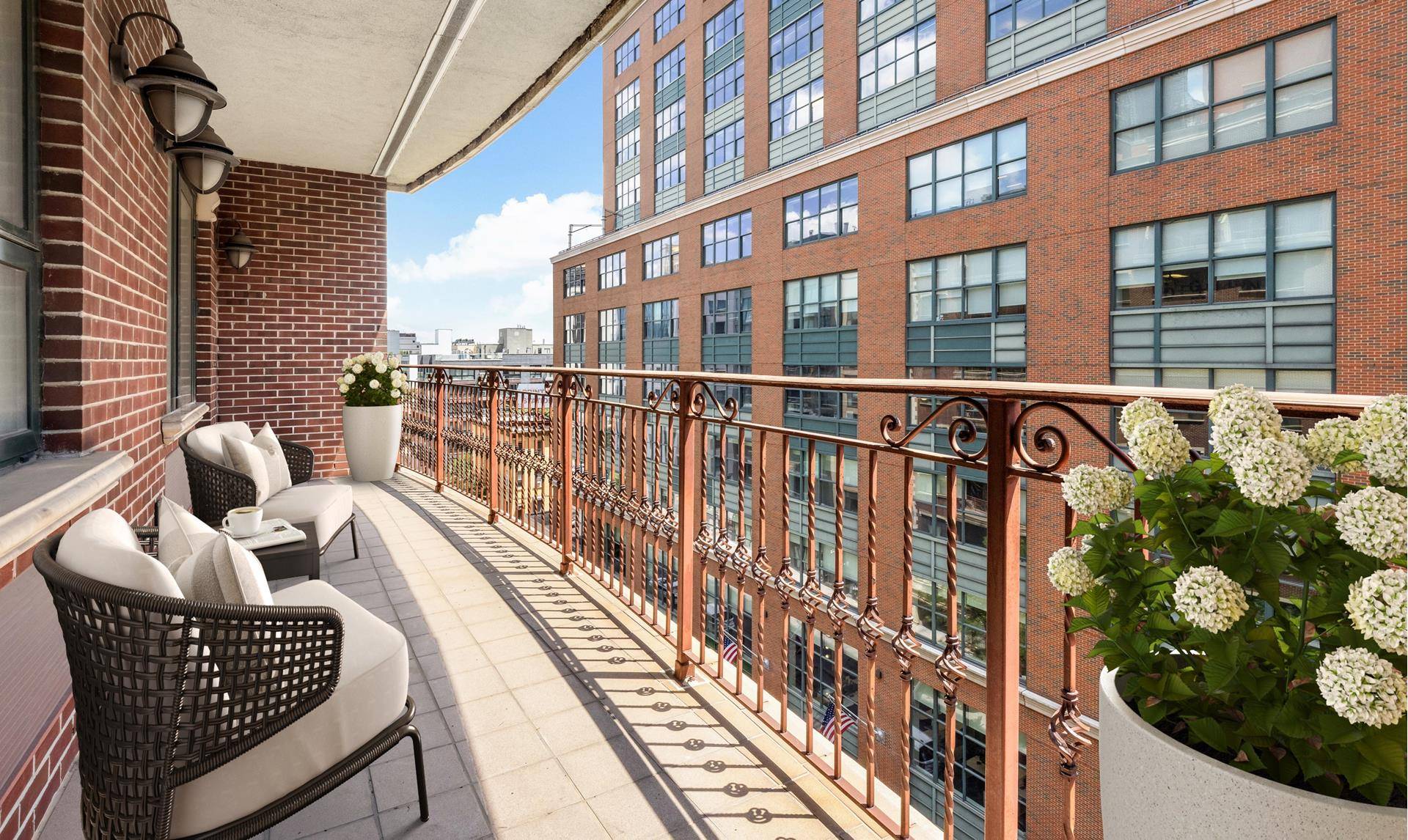 his oversized, sun drenched 2 bedroom, 2 bathroom home in the heart of Long Island City offers a rare blend of space, light, and private outdoor living.