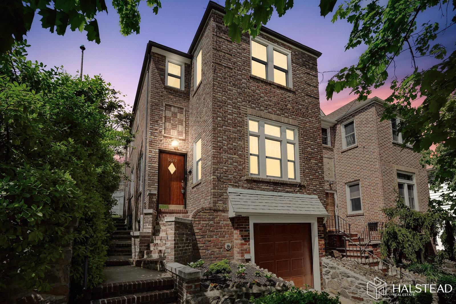 Storybook charm abounds in this Tudor brick townhouse tucked away on tree lined Sylvan Avenue in North Riverdale.