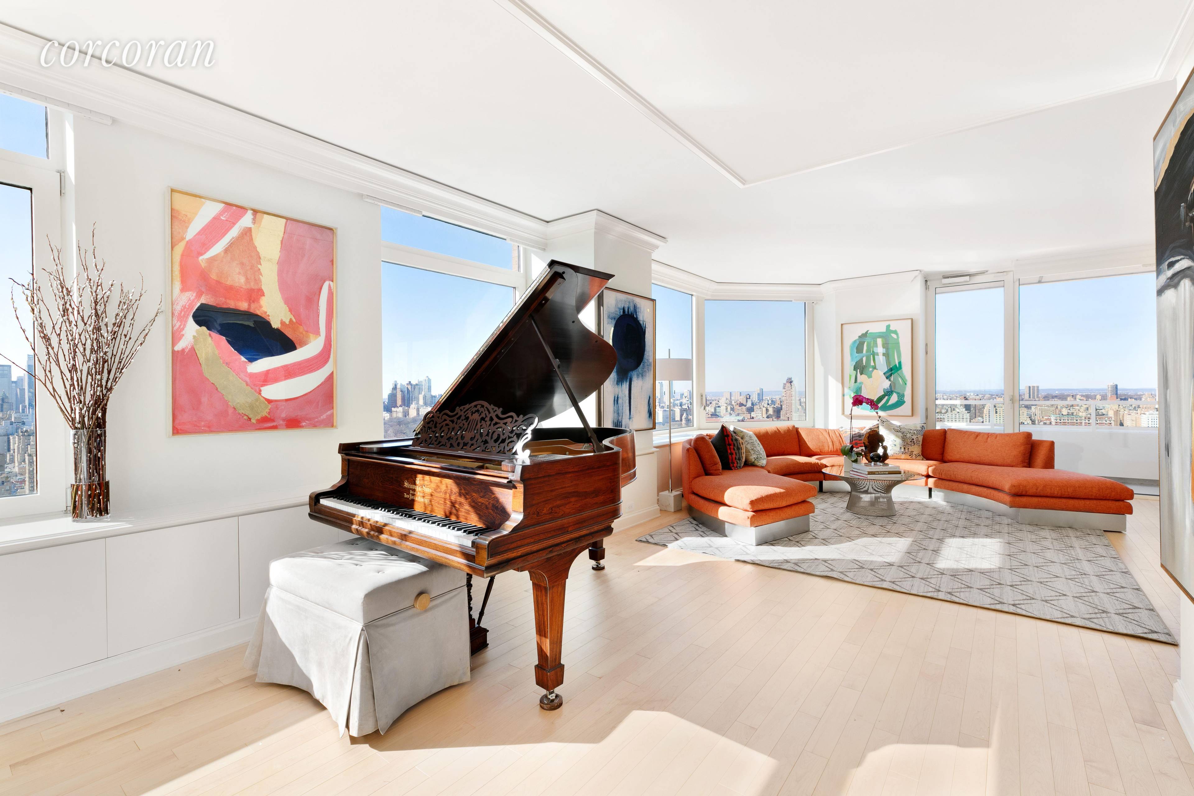This high floor condominium residence with breathtaking views of Central Park, the reservoir, the East river, the West Side and southern city skyline views is a once in a lifetime ...