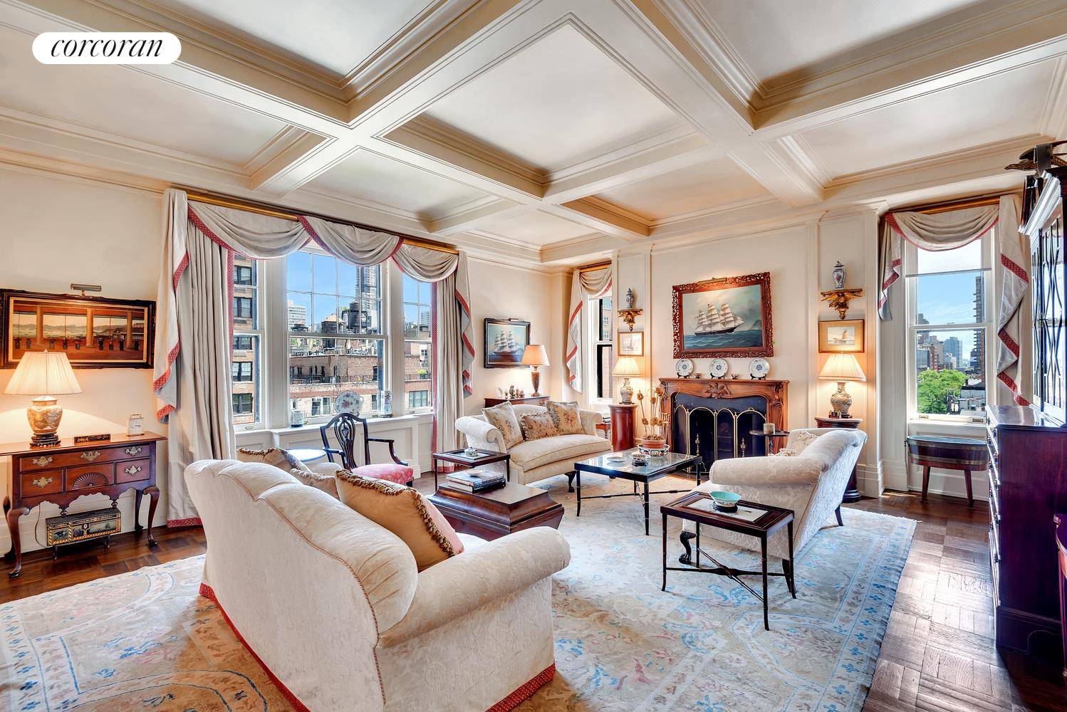 Apartment 9E at 555 Park Avenue is an elegant, grand scale classic 8 room corner home on the Upper East Side's 'Gold Coast in one of the boulevard's premier white ...