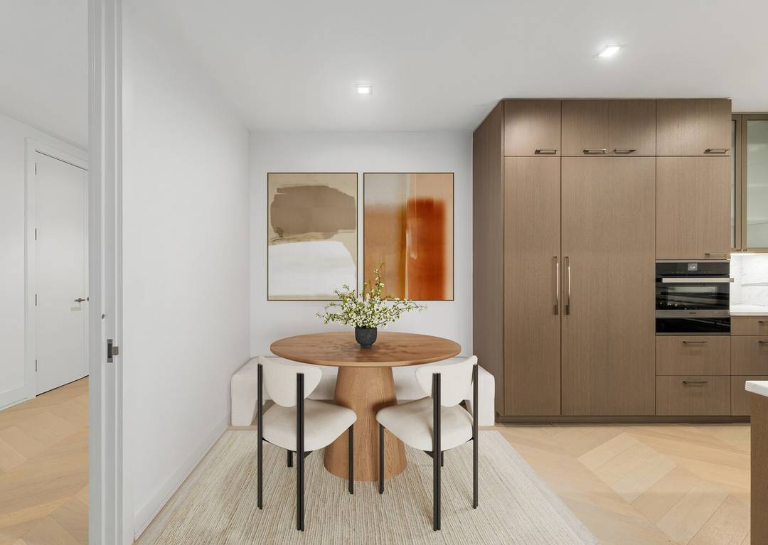 This triple mint 2, 437 square foot, three bedroom, three and a half bath residence offers elegant scale, natural light, and refined finishes throughout.