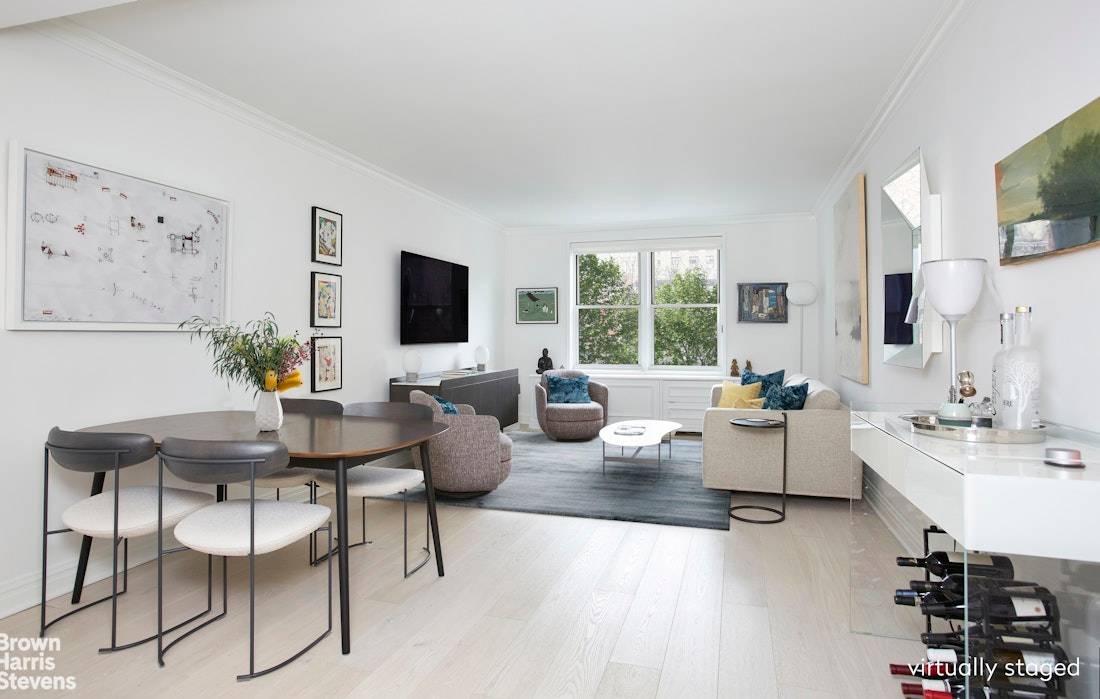 This meticulously renovated, approx 1350 sq foot, two bedroom, two bathroom apartment is just a stone's throw from New York's famed Central Park.