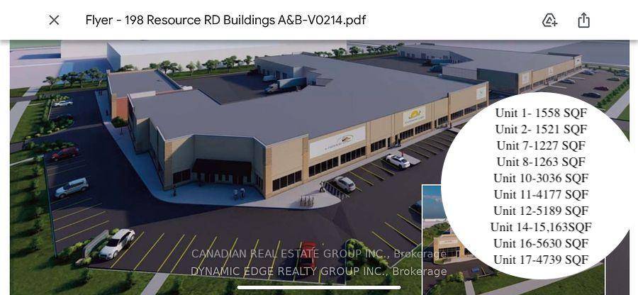 20 20 foot clear ceiling with Dock, Roll Up and man door at the back.