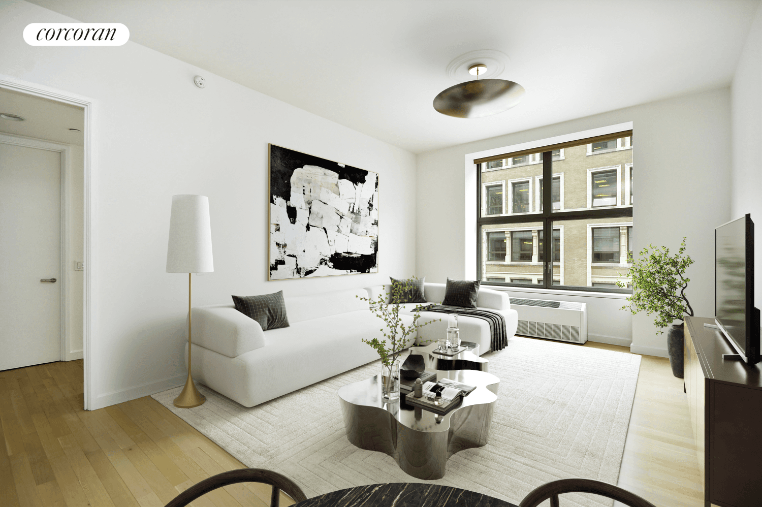 Amazing sun flooded 805 SF one bedroom with 10'2' ceilings and south exposure !