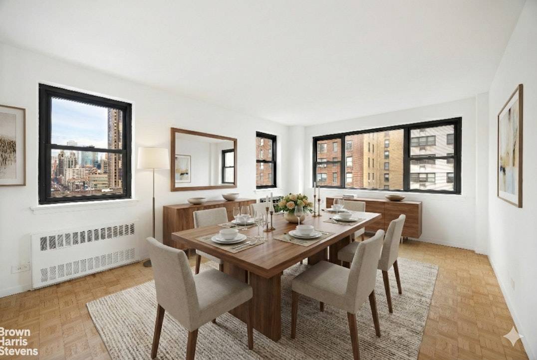 Offered for the very first time, this combined 11th floor A B line residence comprised of two one bedroom homes presents a generously scaled layout defined by open north and ...