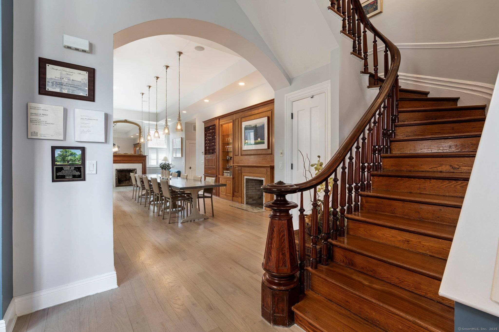 A rare opportunity for city living in an exquisitely restored 1860s Italianate Victorian brownstone, the only single family residence in downtown Hartford.