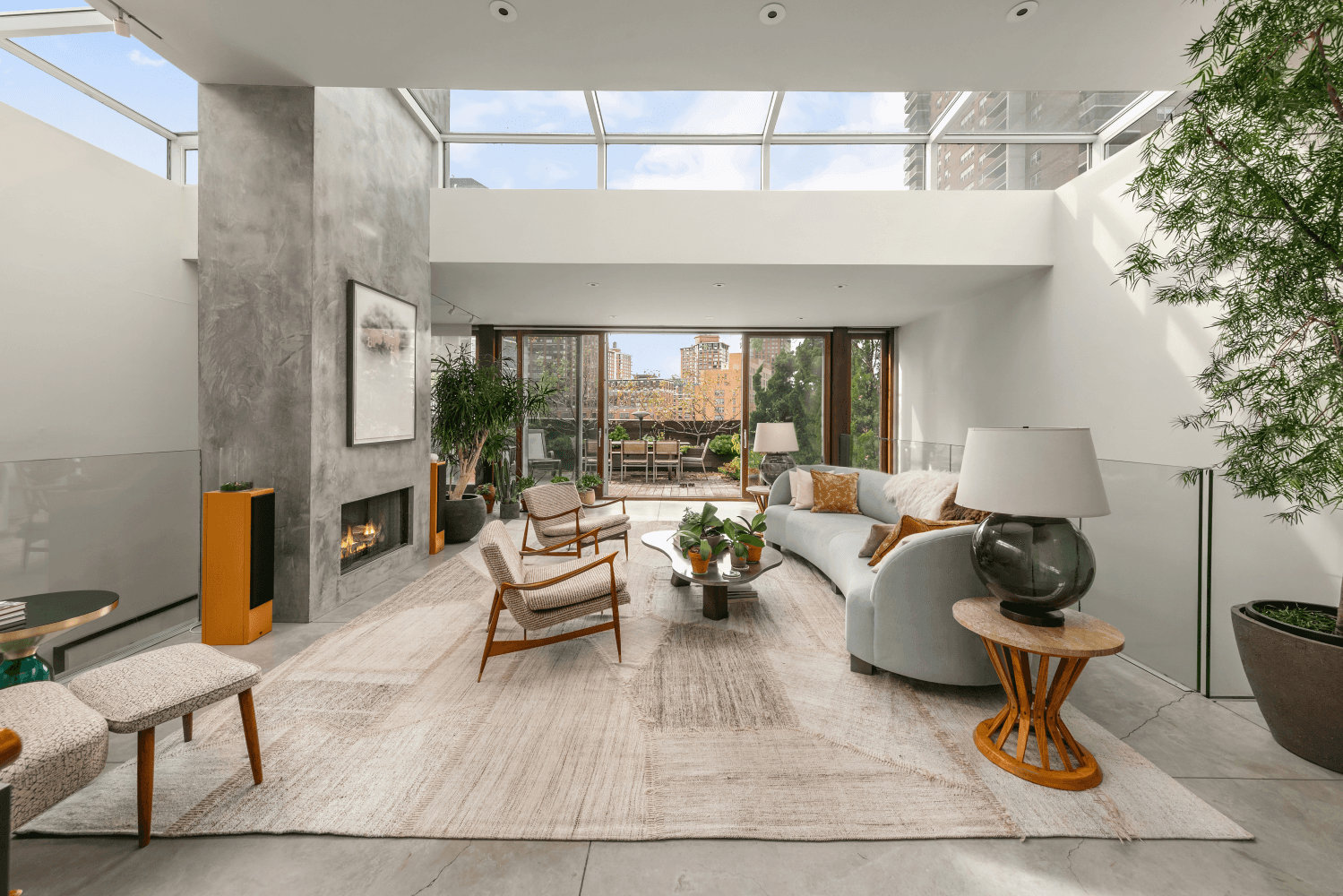 NEVER BEFORE LISTED FIRST TIME ON THE MARKET FOR SALE One of a kind duplex penthouse offering expansive outdoor space and sweeping views, nestled in the heart of Tribeca !