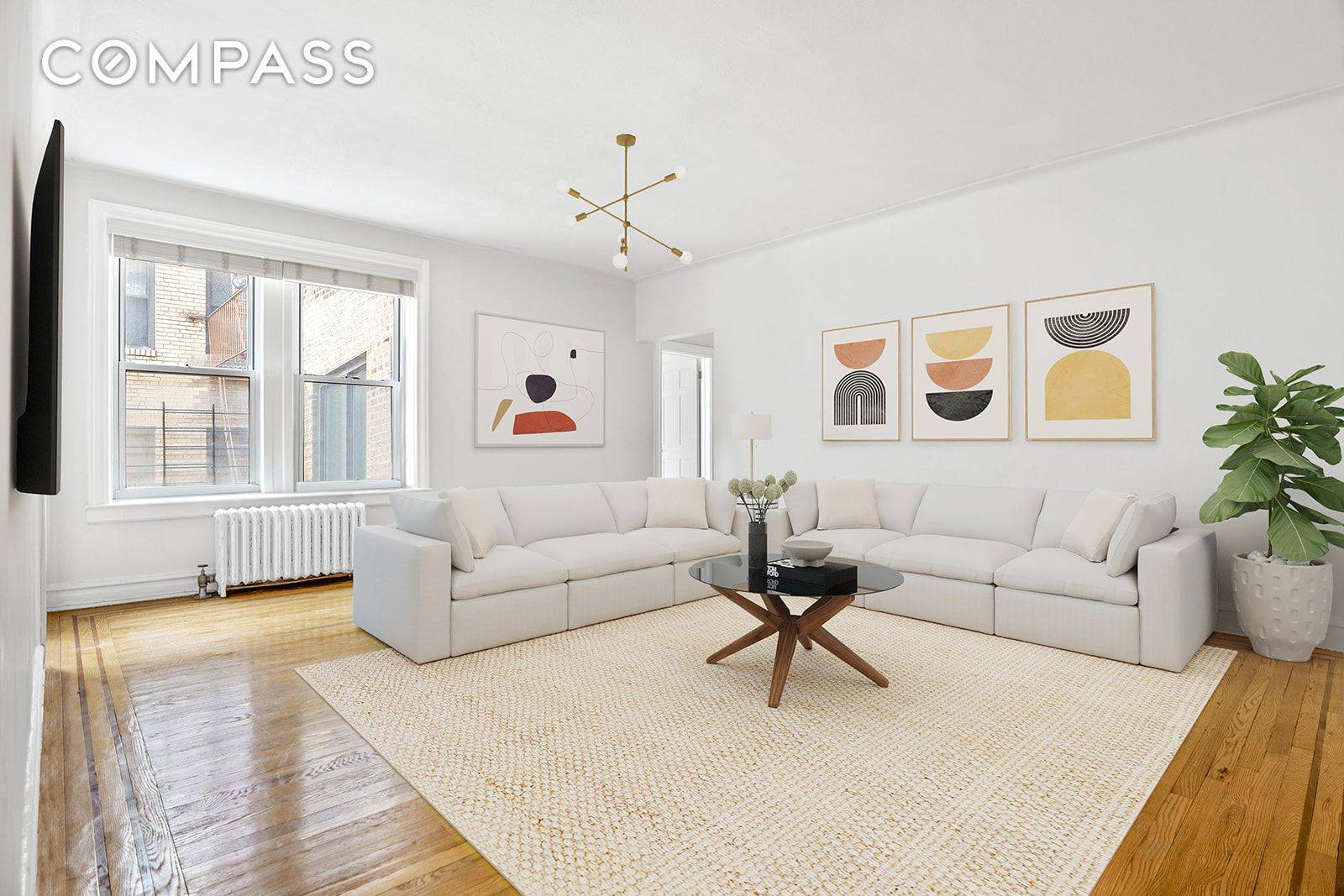 Beautiful, expansive, move in ready 2 Bedroom, 1 Bath pre war gem at the Maple Court Cooperative.