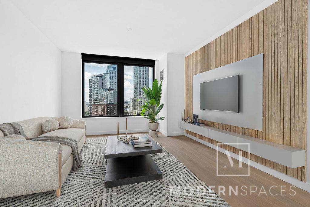 Enjoy breathtaking downtown Manhattan views in this stunning 1BR unit at luxurious Skyline Tower.