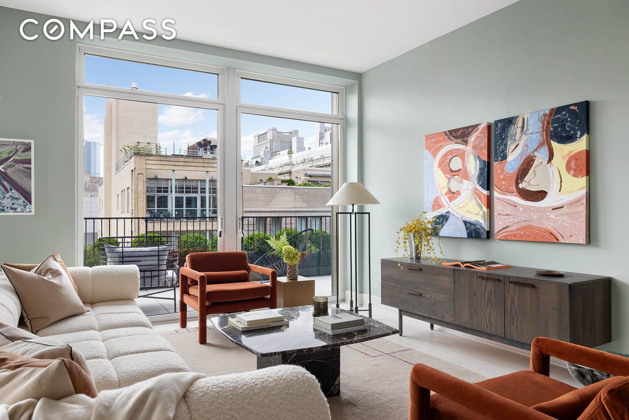 TURN KEY, HIGH FLOOR TRIBECA 3 BEDROOM WITH PRIVATE TERRACE AND STORAGE INCLUDED Introducing 14A at 91 Leonard a high floor 1, 824 sq.