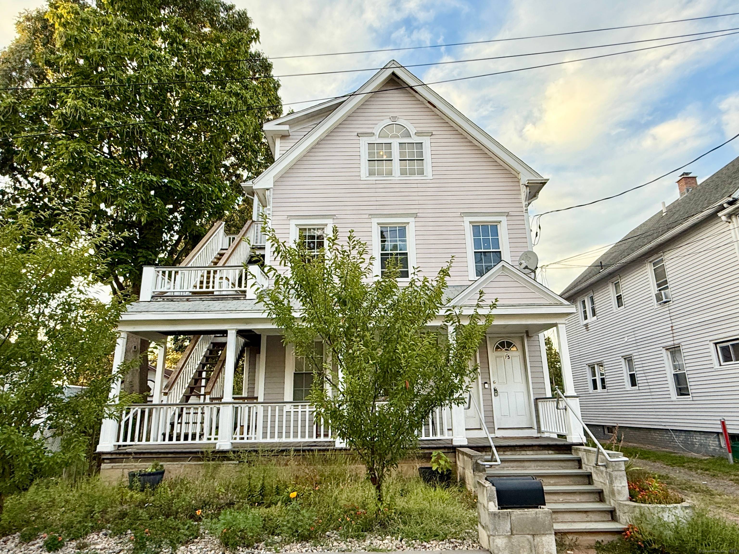 A multi family home close to town with spacious bedrooms and living space.