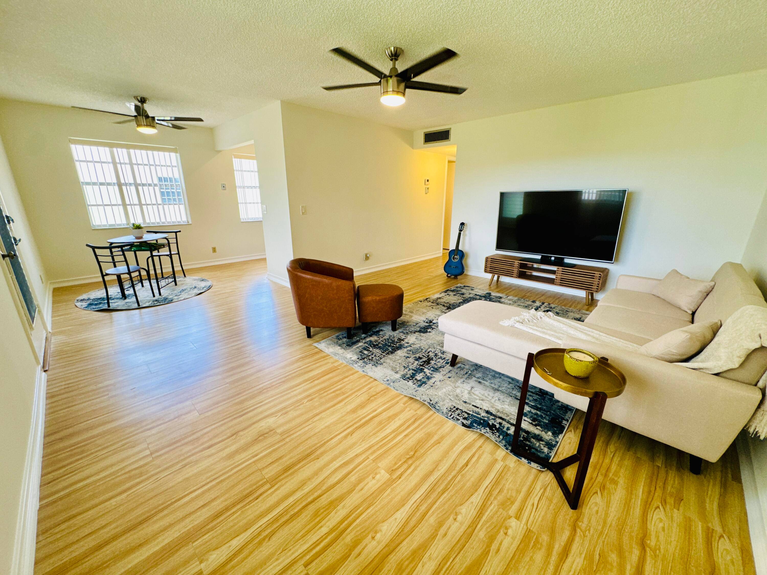 This beautiful second floor corner unit, close to the lift is freshly painted and remodeled.