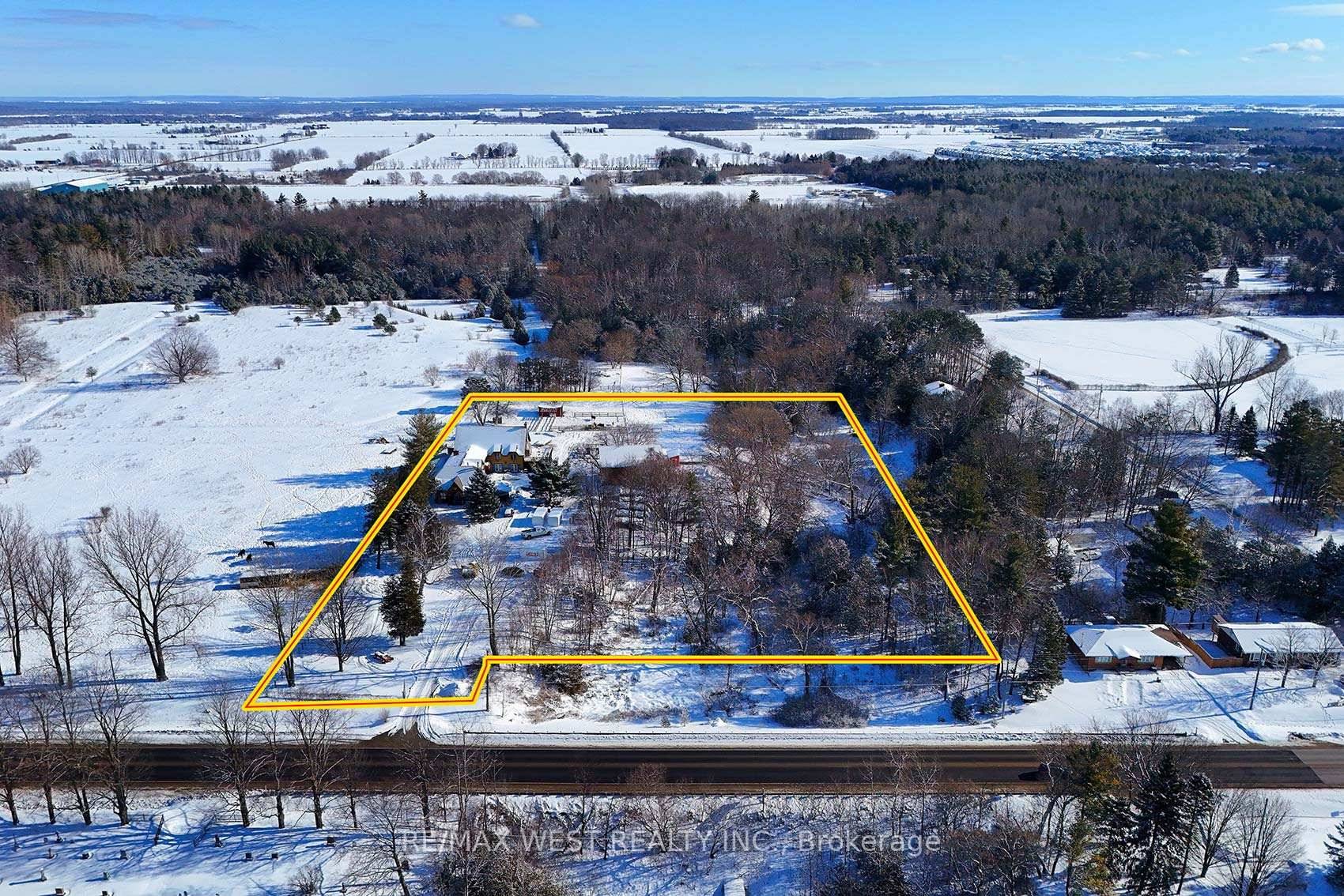 Sitting on a flat 3. 84 Acres, this property has potential for Multiple Reasons.