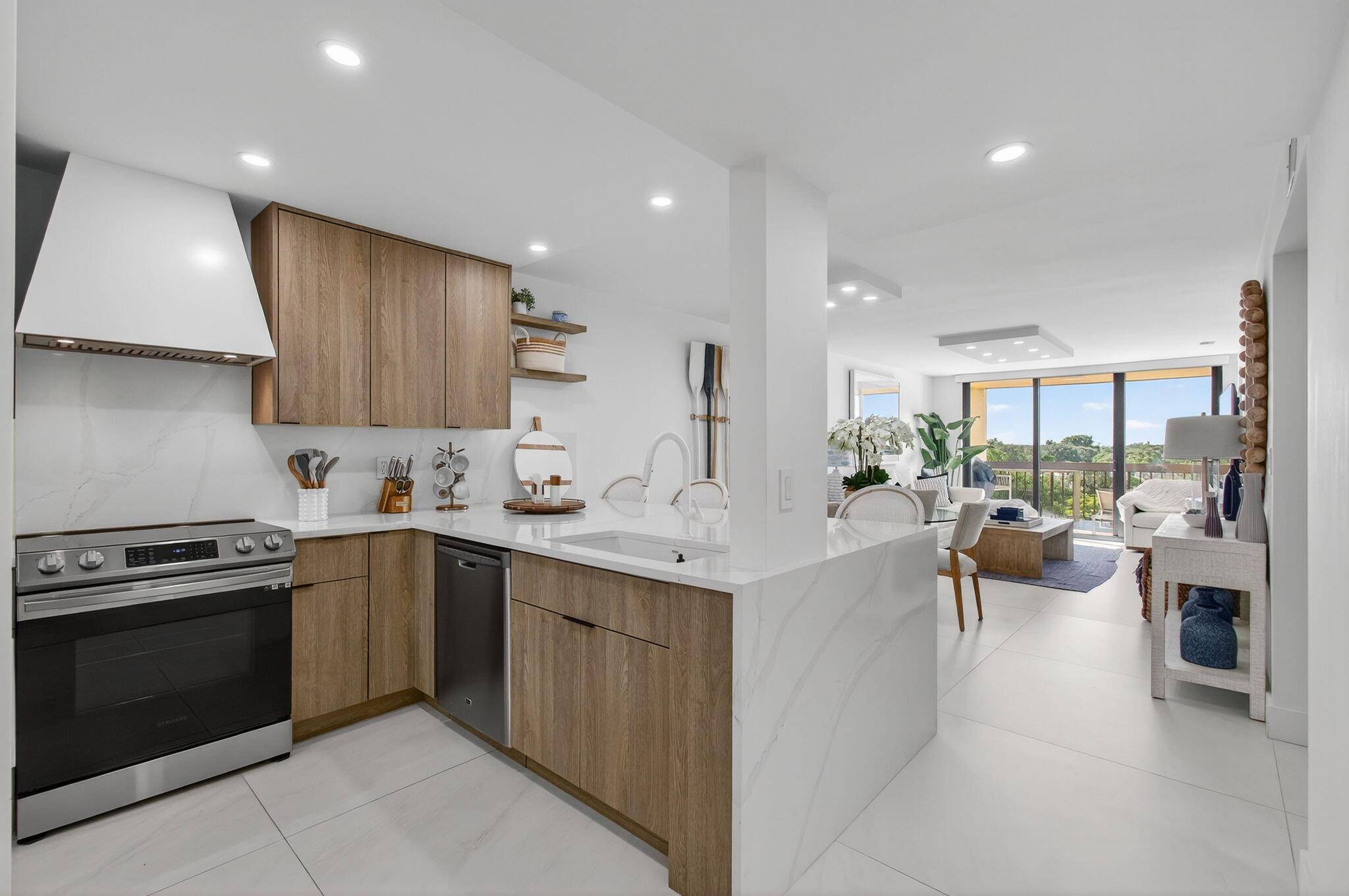 Experience luxurious coastal living in this stunning, modern 2 bedroom, 2 bathroom top floor corner unit, offering breathtaking pool views.