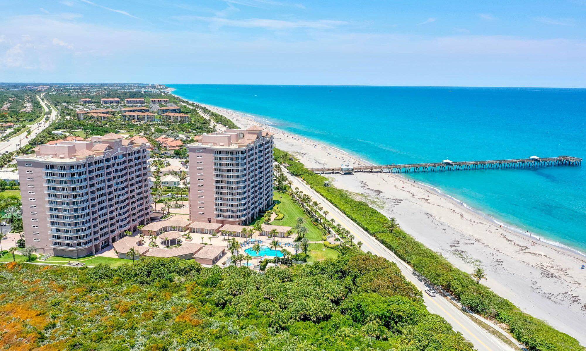 Experience luxury oceanfront living in this beautiful residence, located in the most desirable full amenity condominium complex in Juno Beach.