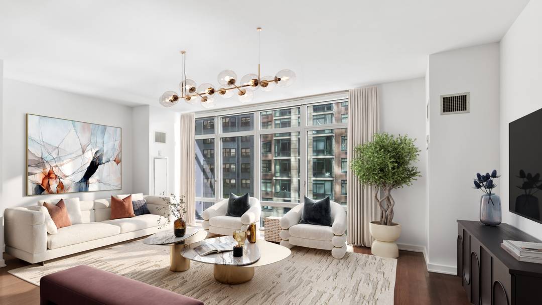 Spacious 2 bedrooms, 2 bathrooms apartment at the elegant Place 57 condominium.
