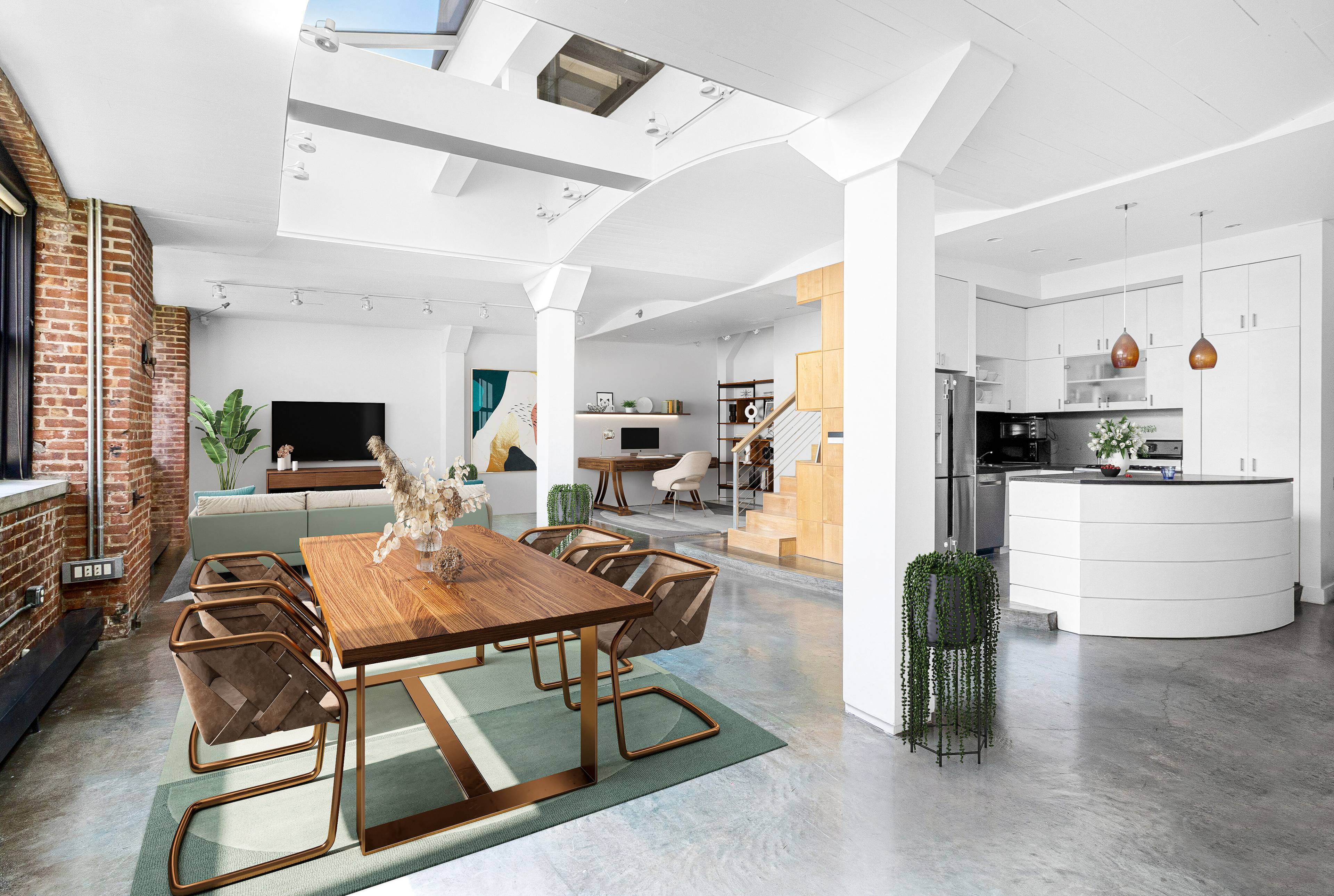 Bring your architect to this one of a kind LOFT with two roof terraces on The Highline in Chelsea !