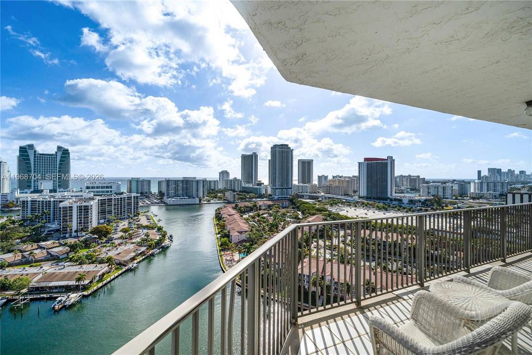 Spectacular Penthouse Residence in Anchor Bay offering breathtaking panoramic views of the Intracoastal Waterway and the ocean beyond.