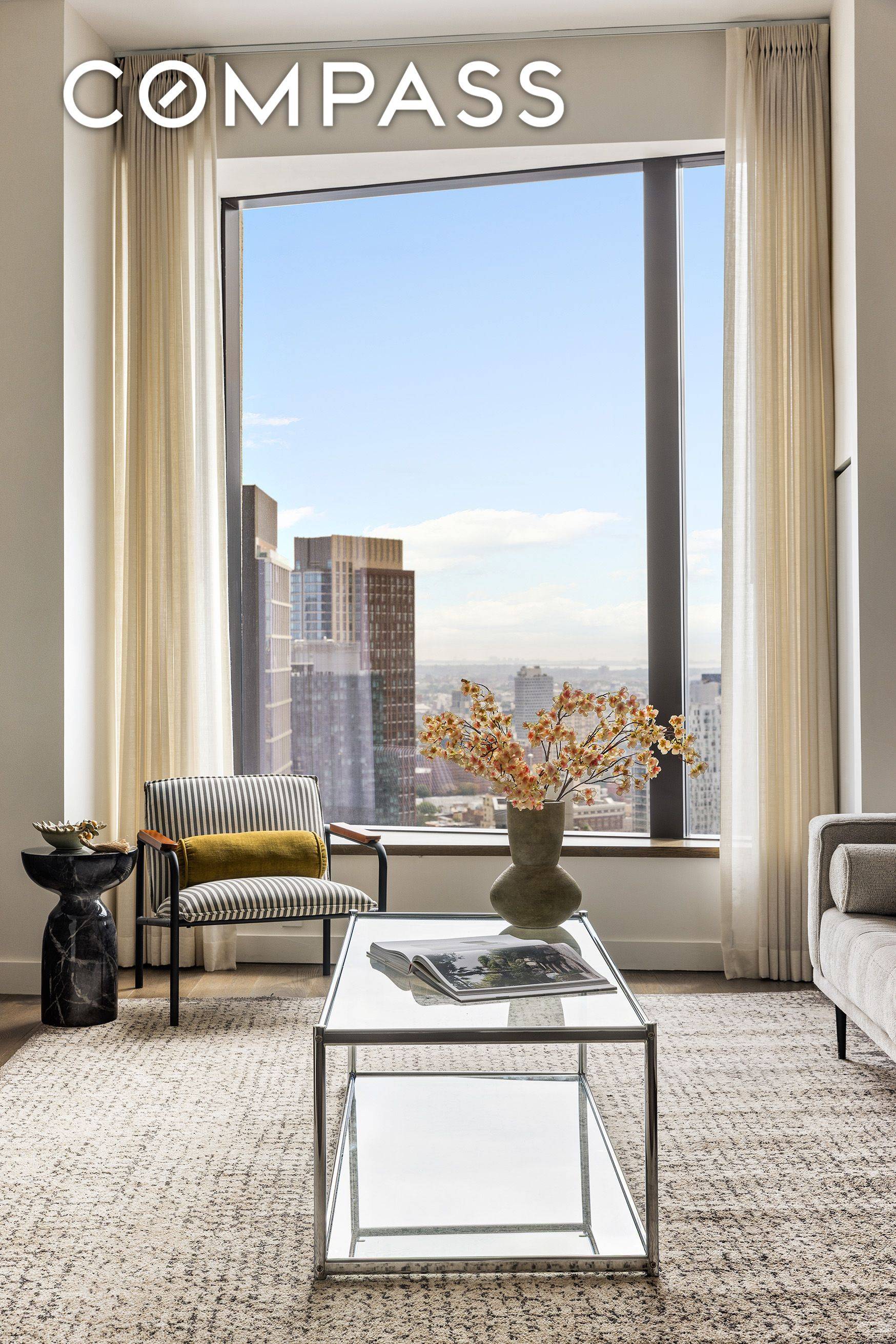 Residence 43E is perched high in the sky with 10 foot ceilings and dual south east exposures in one of Brooklyn s premier luxury condominiums with room for living, dining ...