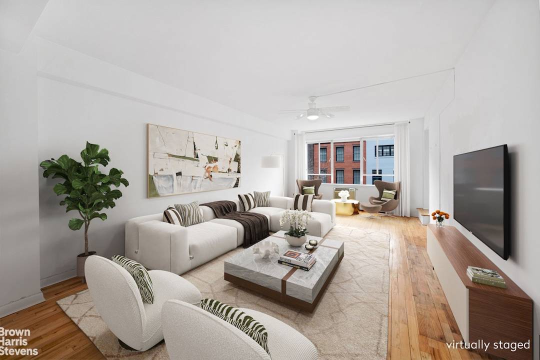 Large south facing one bedroom with private terrace.