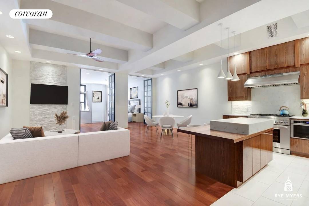 Residence 5R at The Armory, 529 West 42nd Street, is a masterclass in architectural intentionality that gives new meaning to space, functionality, and living.